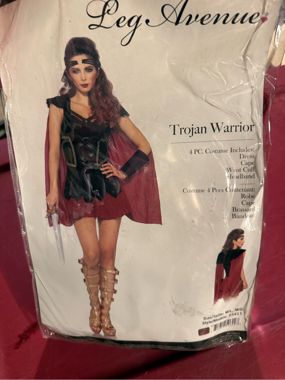 Leg Avenue Trojan Warrior Costume - Black & Red